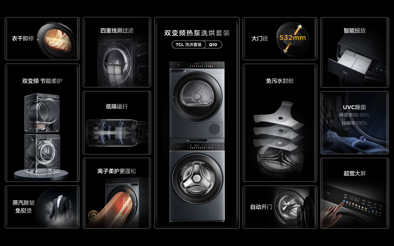 <b>TCL发布双子舱Q10，硬核性能开启洗衣新时代！</b>