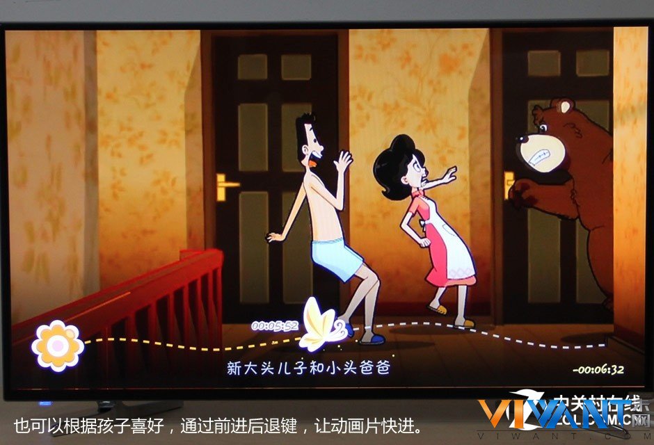 用酷开看动画片 遥控器满足孩子一切需求