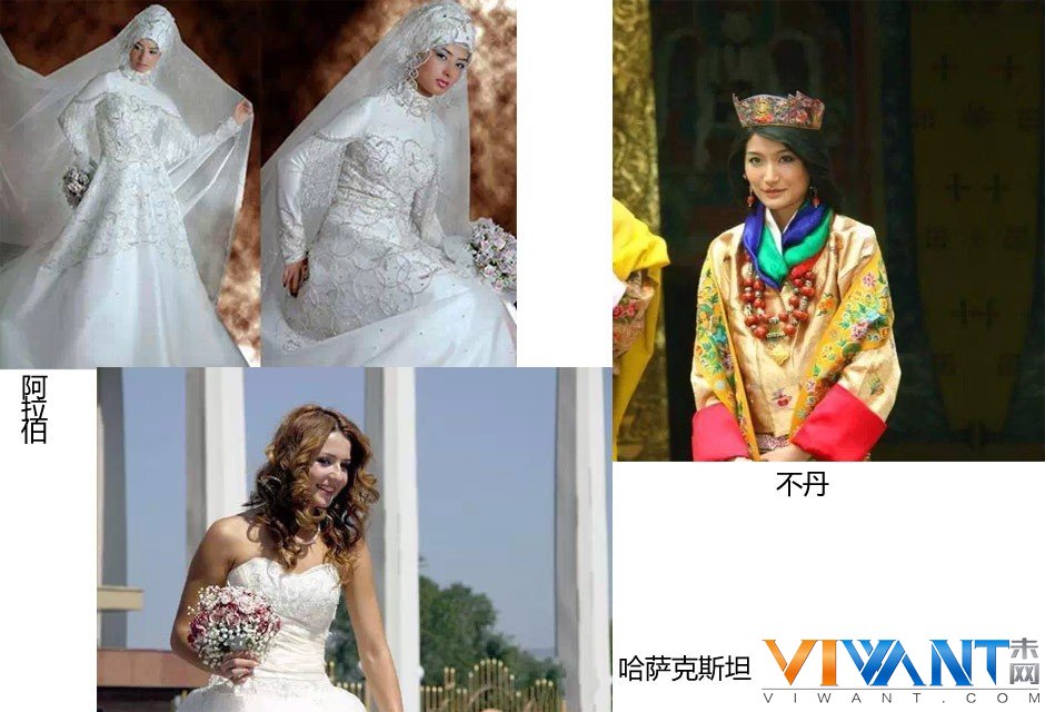 各国新娘绘成一幅画 最美的还是中国