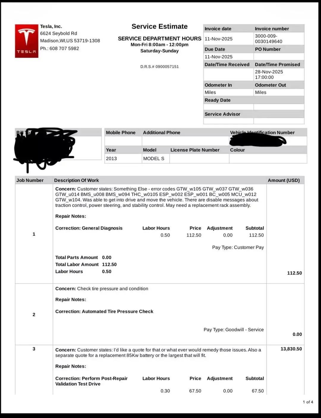 特斯拉老车主遭遇13万元“电池刺客”，换电池比买二手车还贵 -1